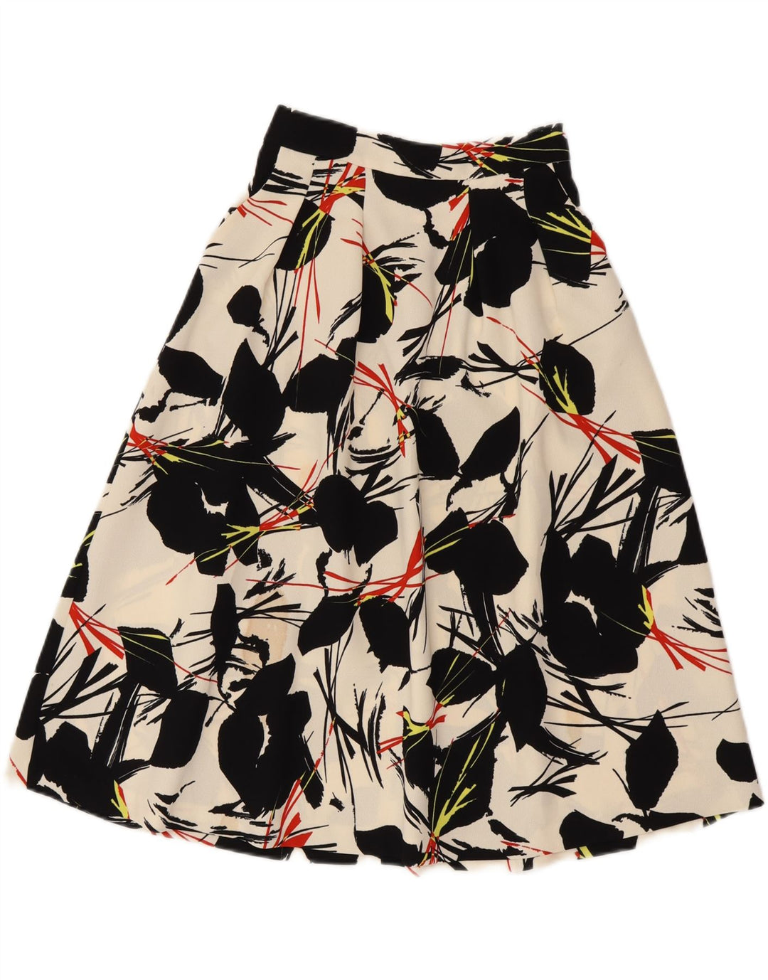 Fustă A-Line pentru femei WAREHOUSE UK 6 XS W25 Poliester Floral alb