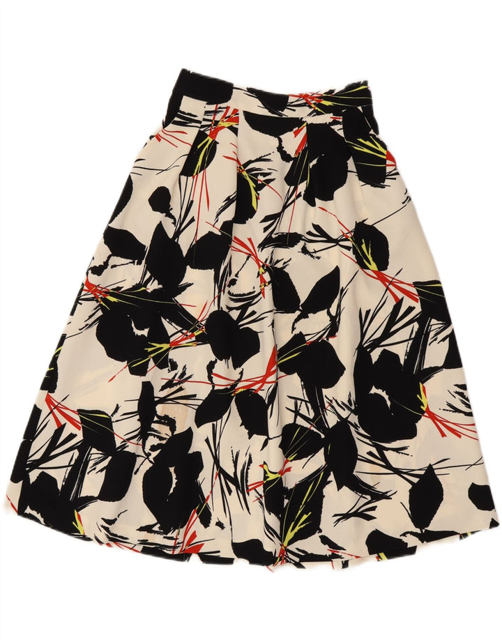 Fustă A-Line pentru femei WAREHOUSE UK 6 XS W25 Poliester Floral alb