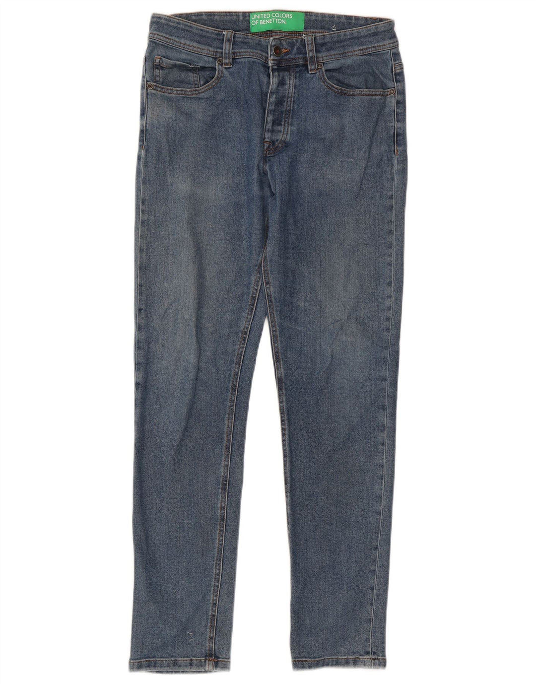 Blugi slim pentru bărbați Benetton W31 L30 Bumbac albastru