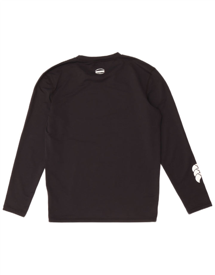 Top grafic Canterbury pentru bărbați, cu mânecă lungă, nailon mic, negru