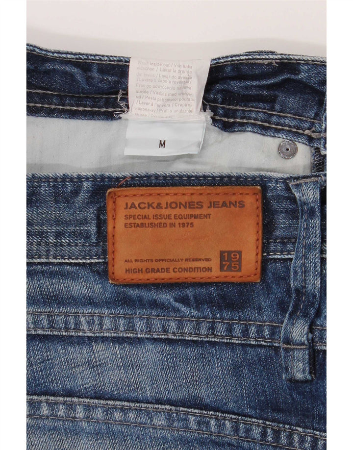 Pantaloni scurți Jack & Jones pentru bărbați din denim învechit, mediu W32, bumbac albastru