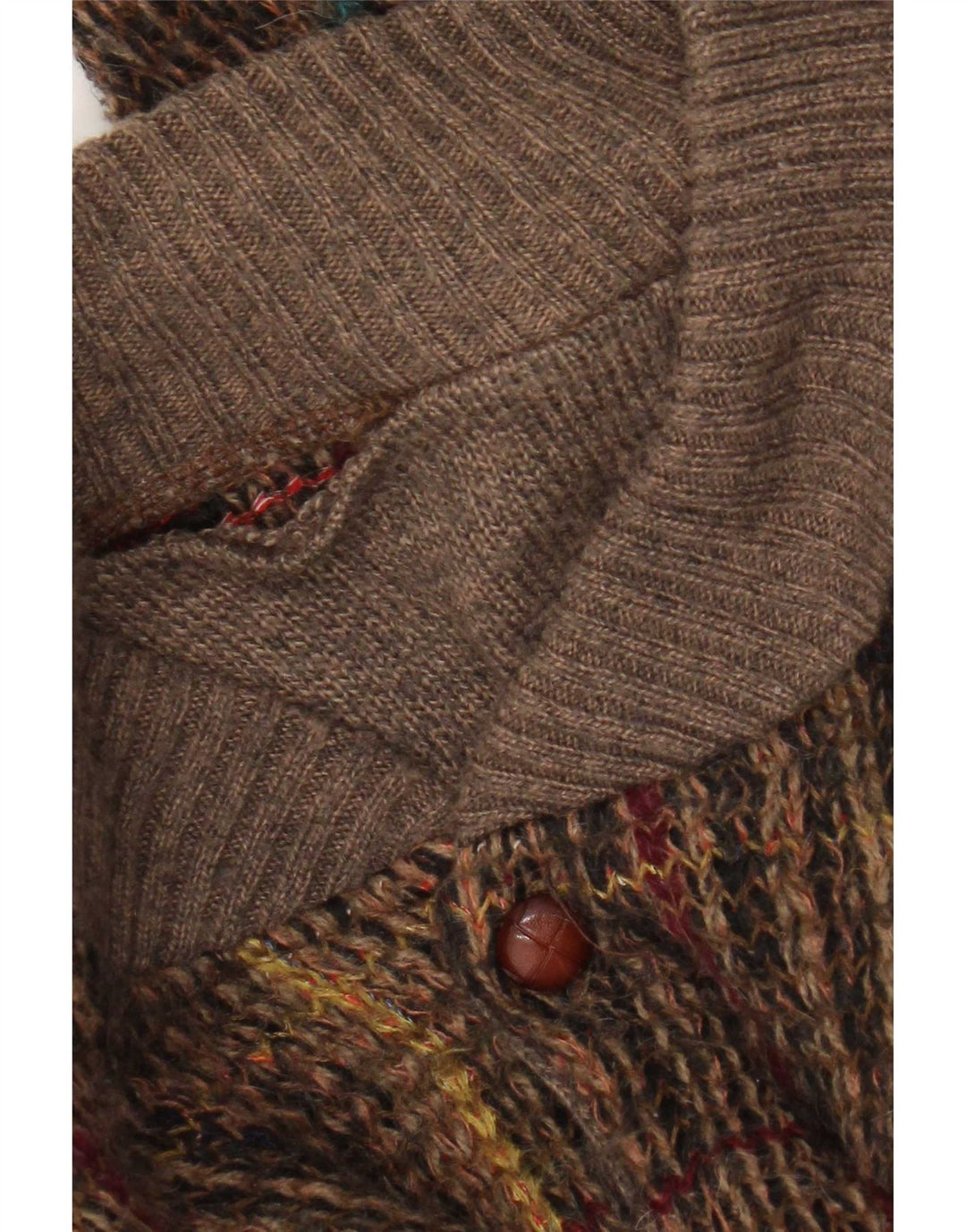 Pulover Cardigan Vintage pentru bărbați, mare, maro, acrilic