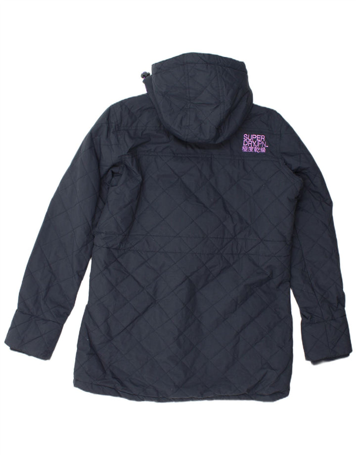 Jachetă parka cu glugă Windparka pentru femei SUPERDRY UK 18 XL Nailon bleumarin