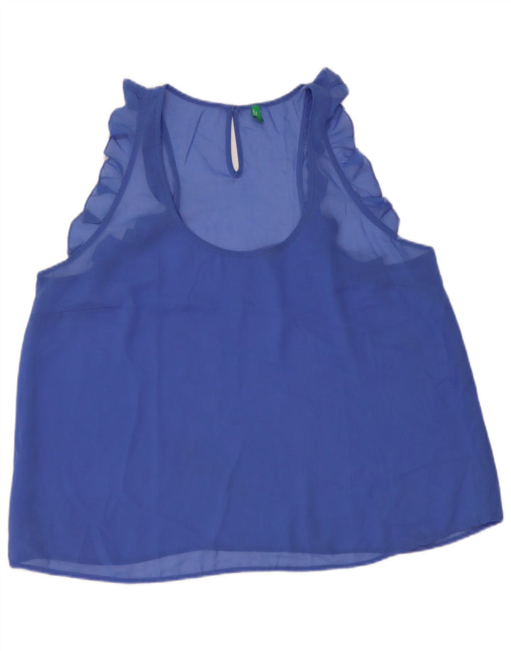 Bluză fără mâneci pentru femei Benetton UK 16 Large Blue
