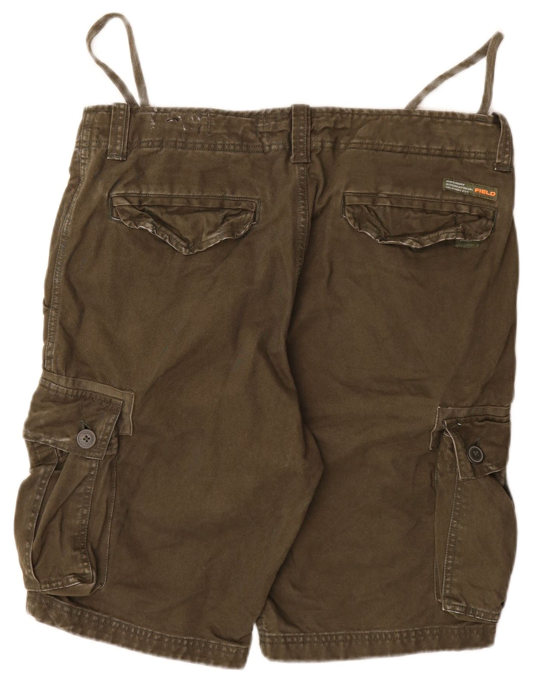 Pantaloni scurți cargo Superdry pentru bărbați W34 Large Khaki Cotton Army