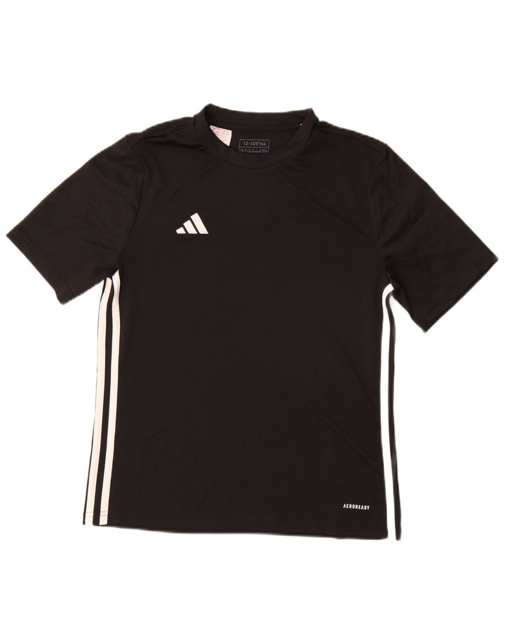 Tricou ADIDAS Aeroready pentru baieti Top 13-14 ani poliester negru