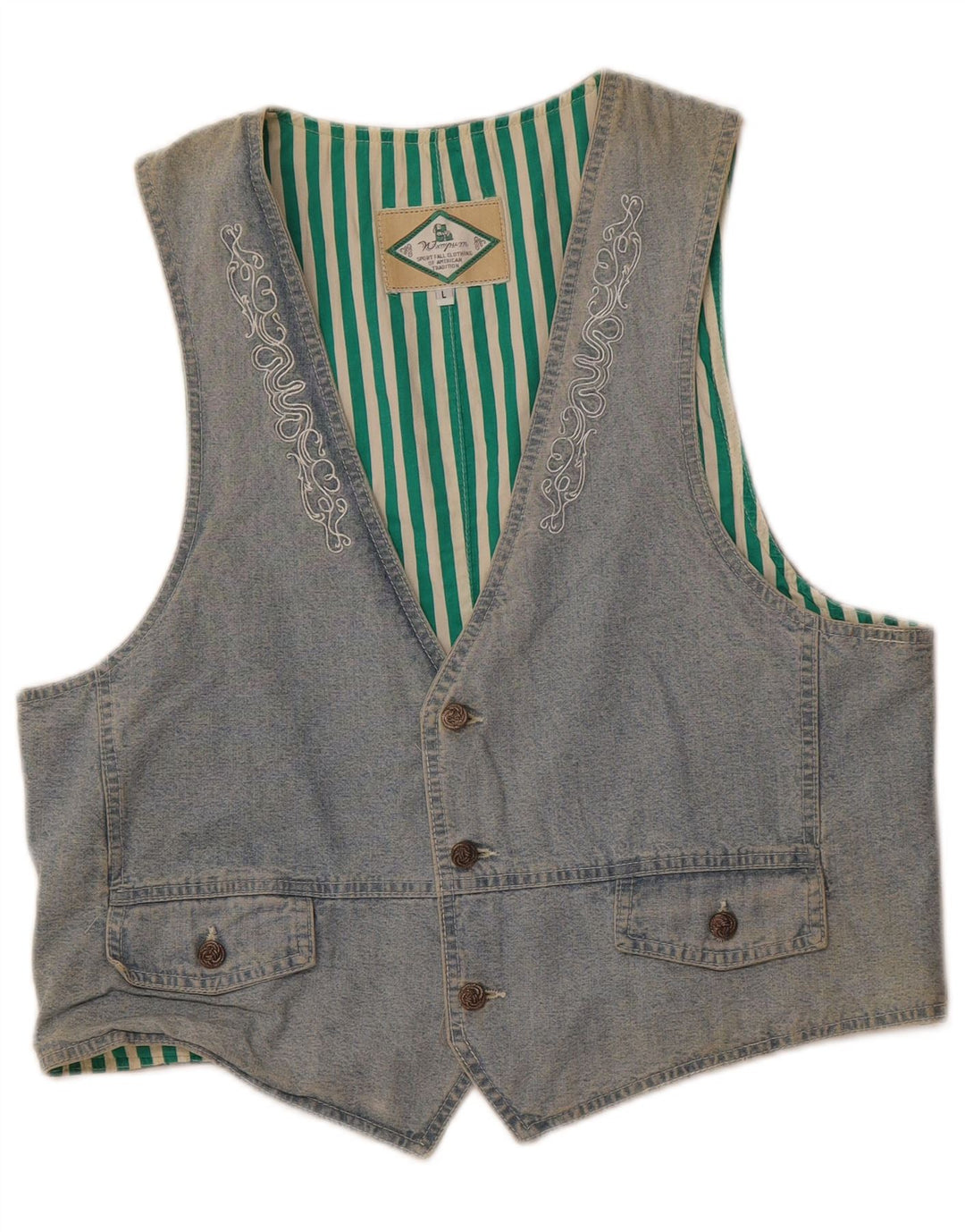 WAMPUM vestă pentru femei UK 16 mare, albastru, bumbac