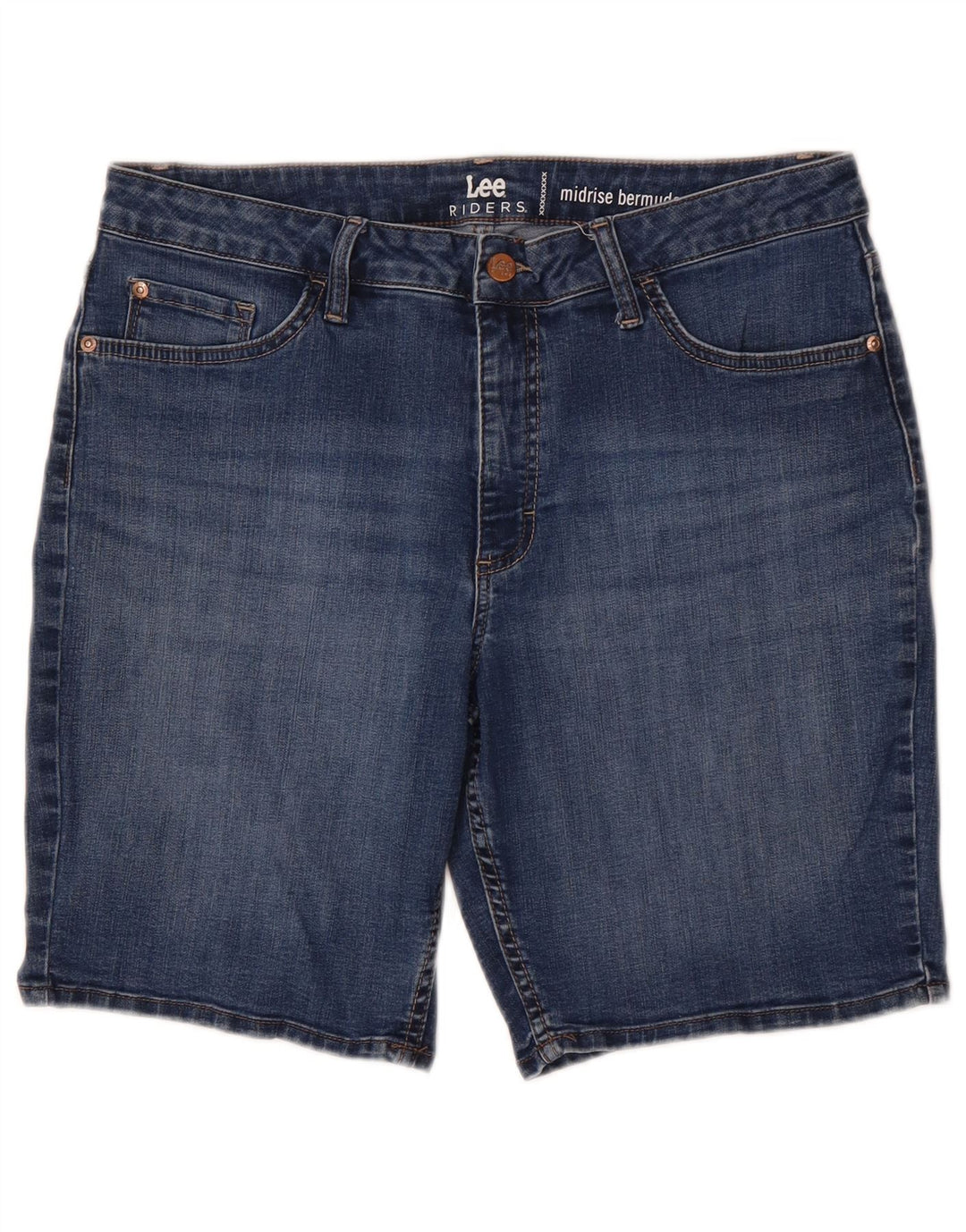 Pantaloni scurți din denim LEE Riders Riders Mid Rise W32 Medium Blue