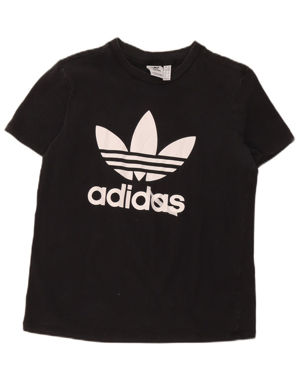 Tricou grafic Adidas pentru femei Top UK 14 Medium Black Bumbac