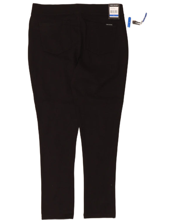Dkny Pantaloni skinny casual pentru femei, mari W34 L28, viscoză neagră