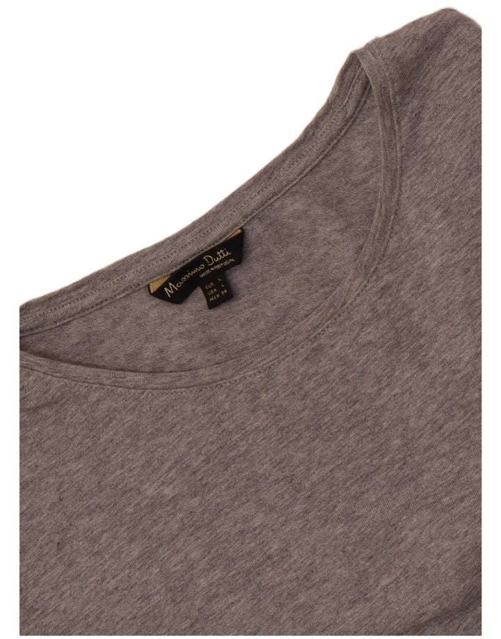 Massimo Dutti Tricou pentru femei Top UK 14 Large Grey Flecked