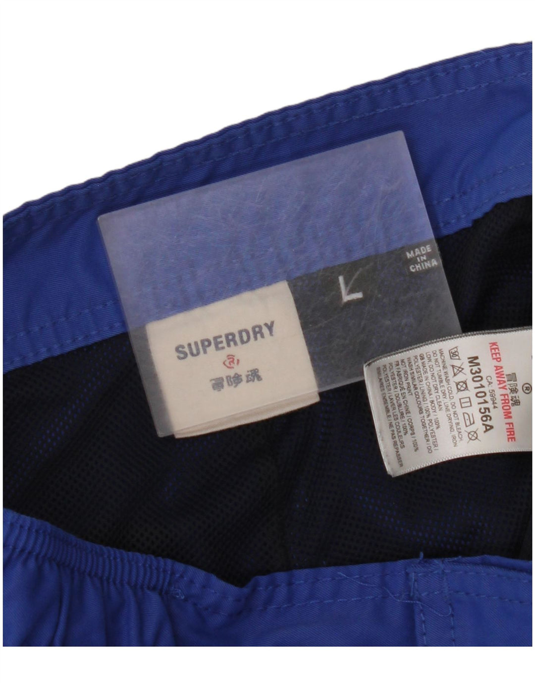 Pantaloni scurți de înot grafic pentru bărbați SUPERDRY, mari, albastru, poliester