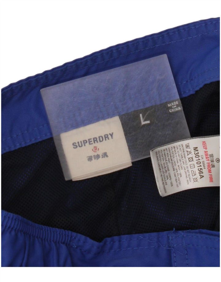 Pantaloni scurți de înot grafic pentru bărbați SUPERDRY, mari, albastru, poliester