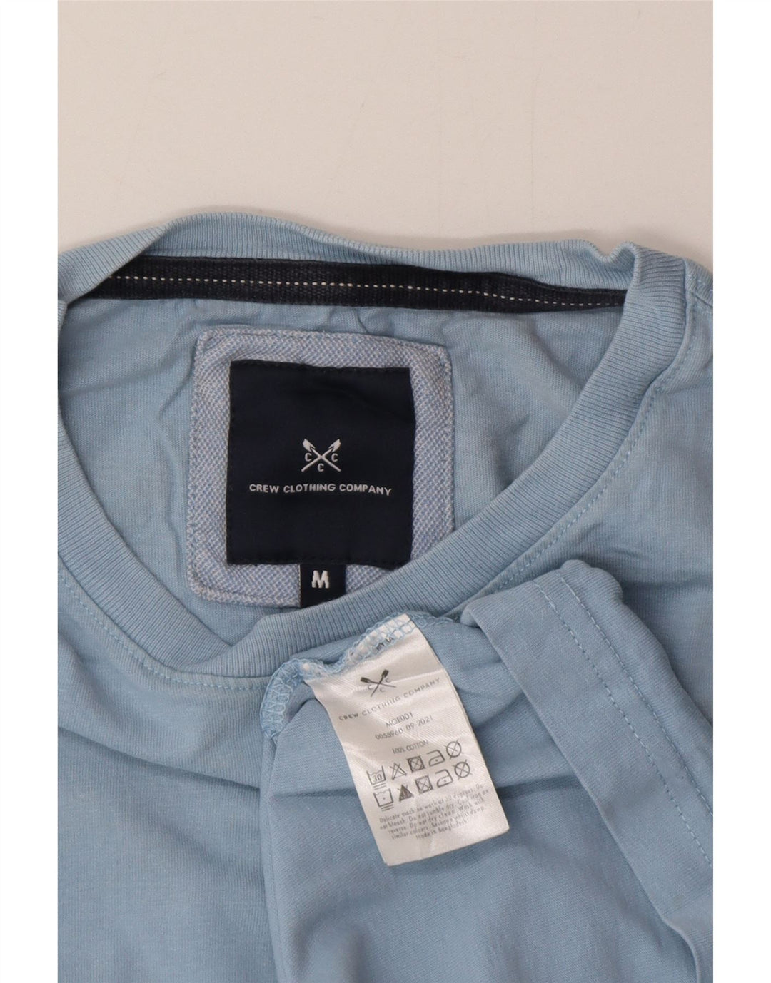Crew Clothing Tricou Bărbați Top Medium Blue Bumbac
