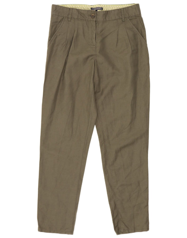 Pantaloni chino conici pentru femei Tommy Hilfiger US 4 Small W28 L28 Kaki Linen