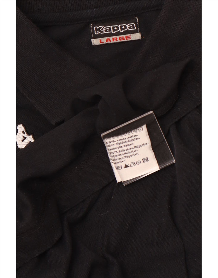 Cămașă polo pentru bărbați KAPPA XL bumbac negru