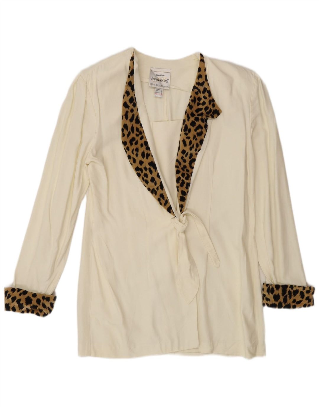 Joseph Ribkoff Jachetă Blazer pentru Femei UK 12 Medium Alb Imprimat Animal