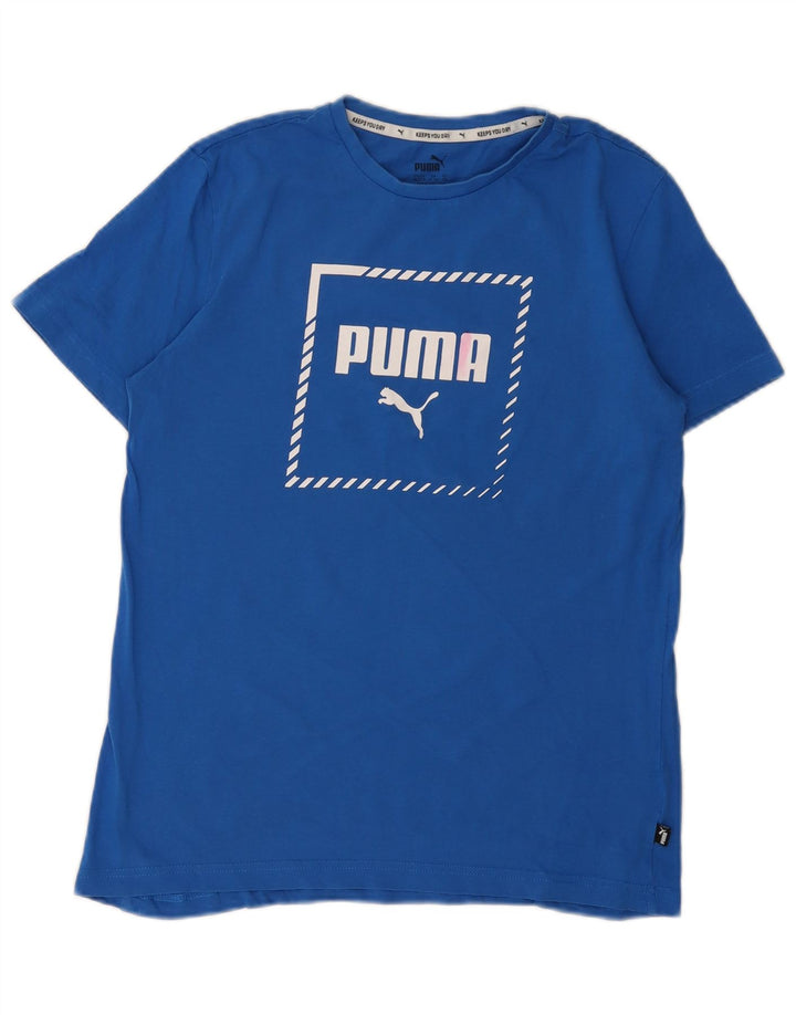 Tricou grafic Puma Băieți Top 15-16 Ani Bumbac Albastru
