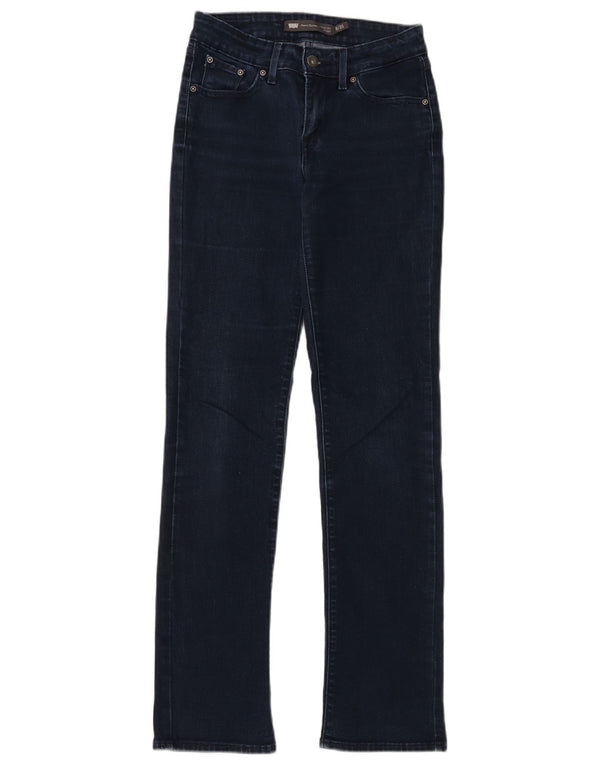 Blugi drepti Levi's Demi Curve pentru femei US 0 XS W25 L32 Bleumarin