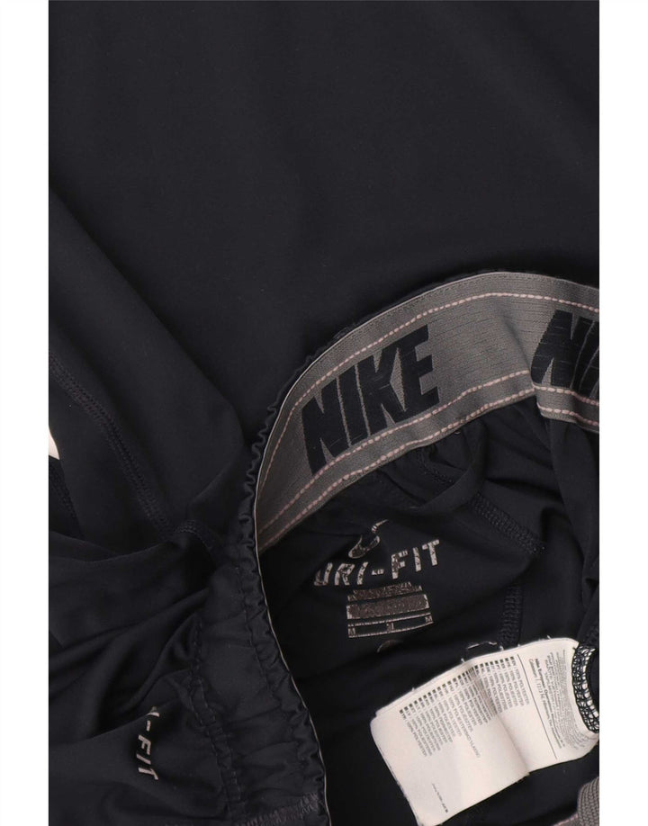 Pantaloni scurți sport Nike Dri Fit pentru femei UK 14 Medium Bleumarin Poliester