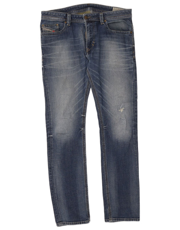 Diesel pentru bărbați Thavar blugi skinny distressed slim W34 L32 bumbac albastru