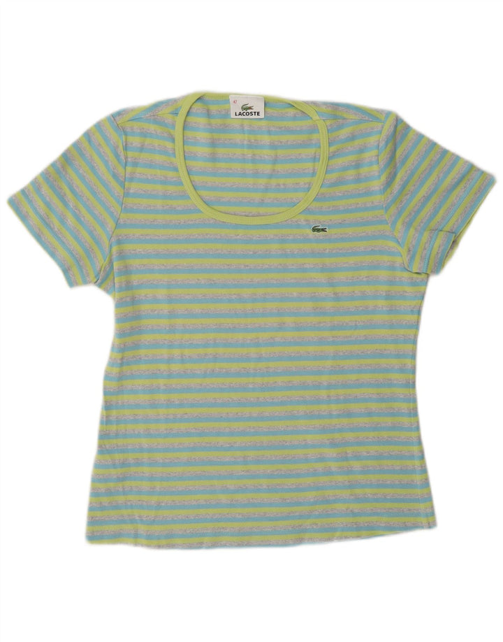 Tricou pentru femei Lacoste Top Marimea 42 Bumbac cu dungi albastre mari