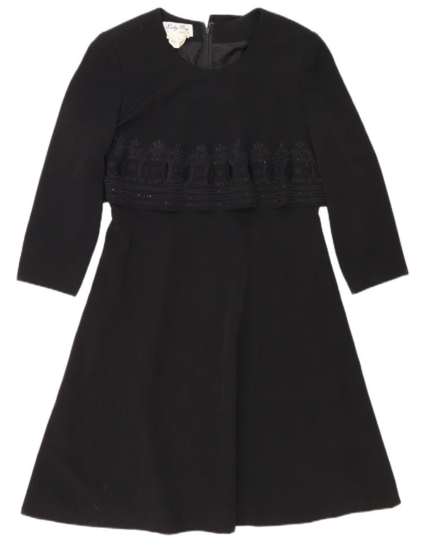 Rochie A-Line Bagatelle pentru femei, cu mâneci 3/4 IT 46 Large Black Paisley