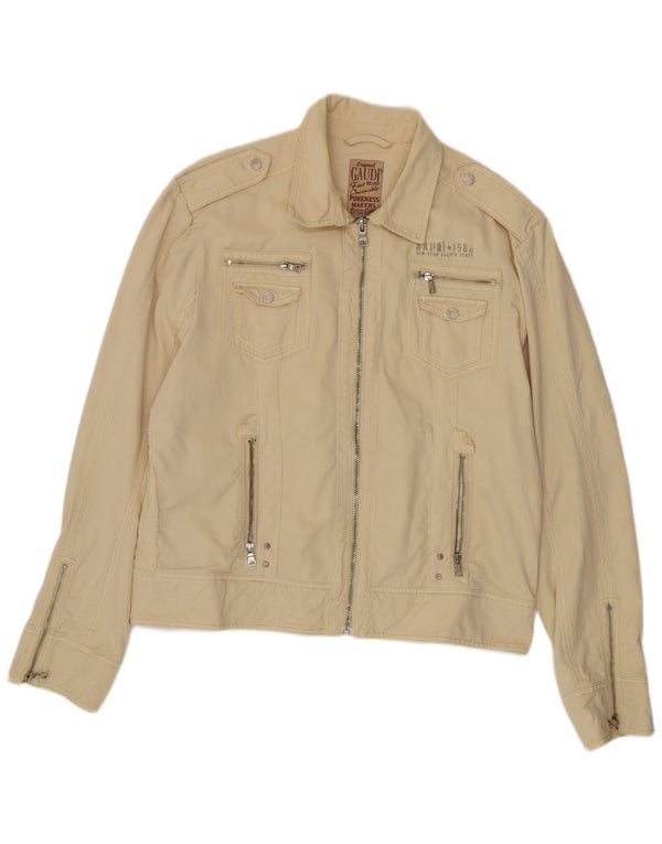 Jachetă militară din denim pentru femei Gaudi UK 20 2XL bumbac bej
