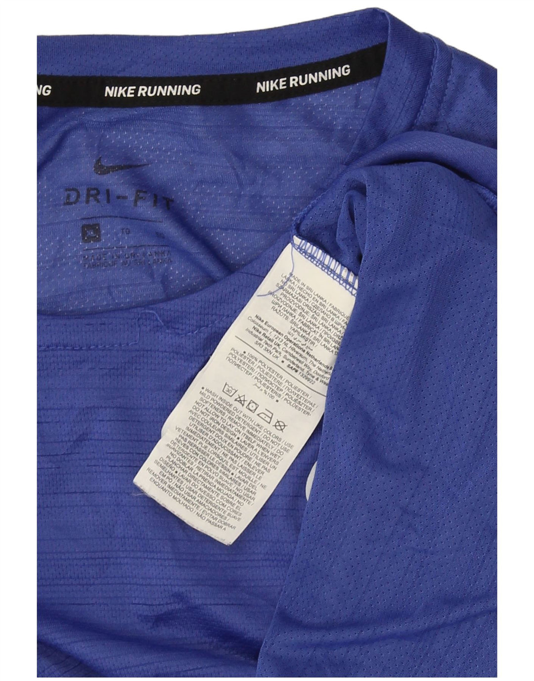 Tricou pentru bărbați Nike Dri Fit Top XL poliester cu dungi albastre