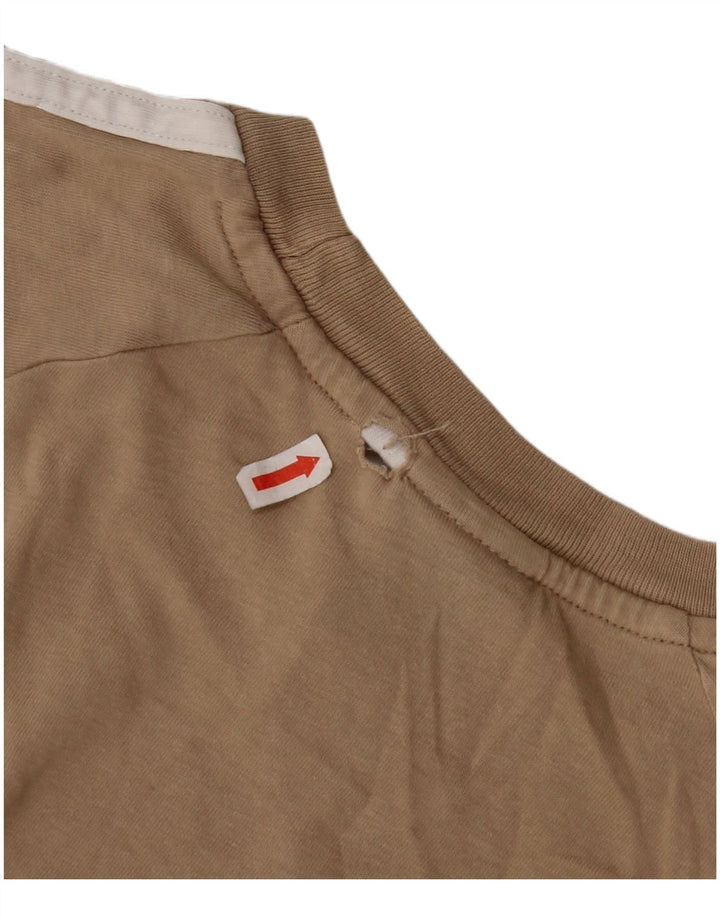 ADIDAS Tricou Femei Top UK 12 Medium Beige Bumbac