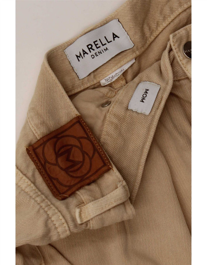 Blugi conici pentru femei Mom Marella W28 L26 Bej