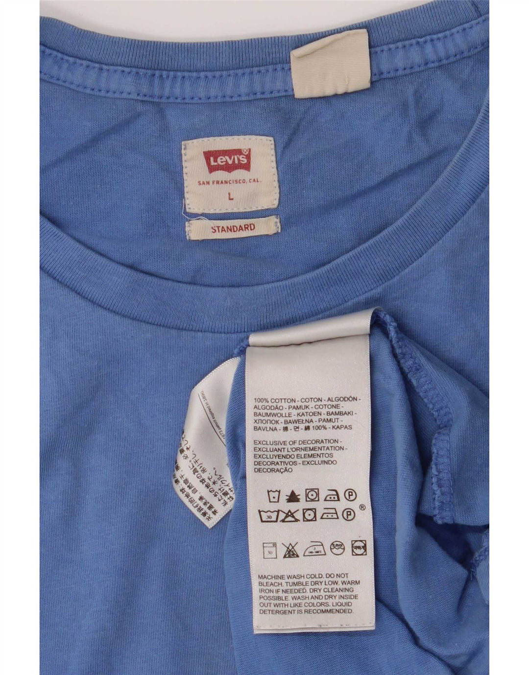 Tricou standard pentru bărbați Levi's Top mare din bumbac albastru