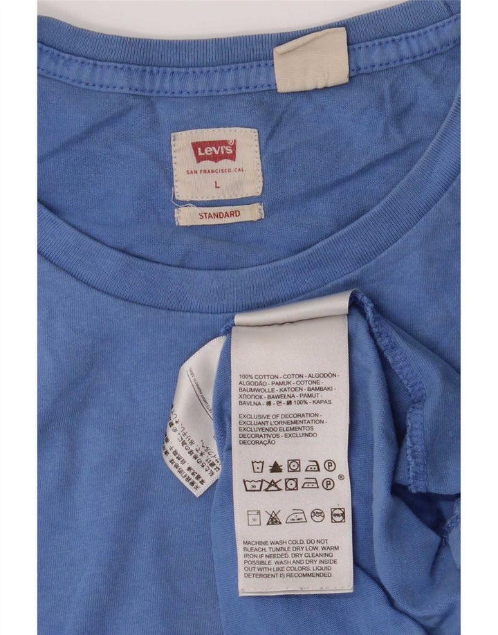 Tricou standard pentru bărbați Levi's Top mare din bumbac albastru