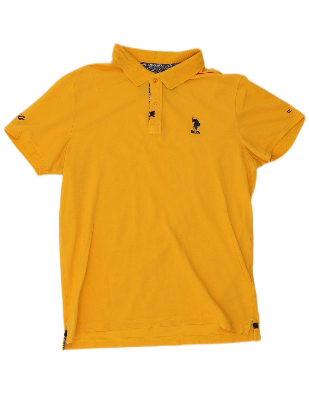 U.S. Polo Assn. Cămașă pentru bărbați din bumbac galben mediu