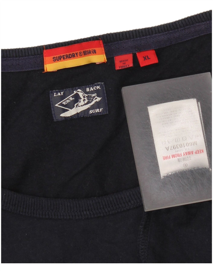 Vestă Superdry pentru femei UK 18 XL, bumbac bleumarin