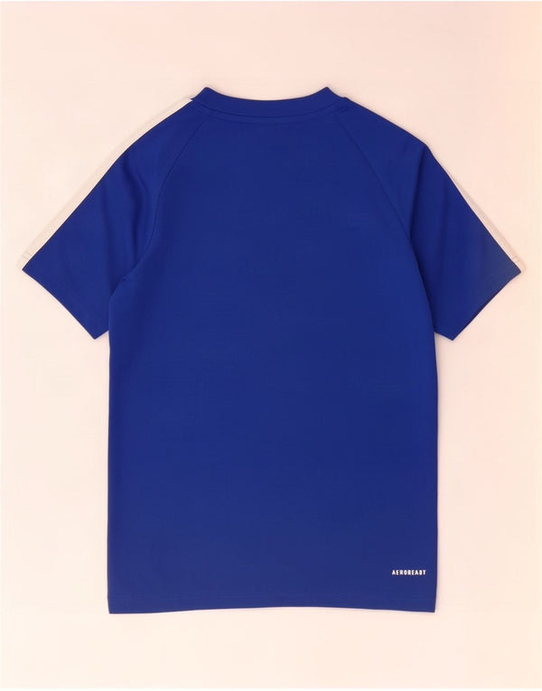 Tricou Adidas Aeroready pentru baieti Top 11-12 ani poliester albastru