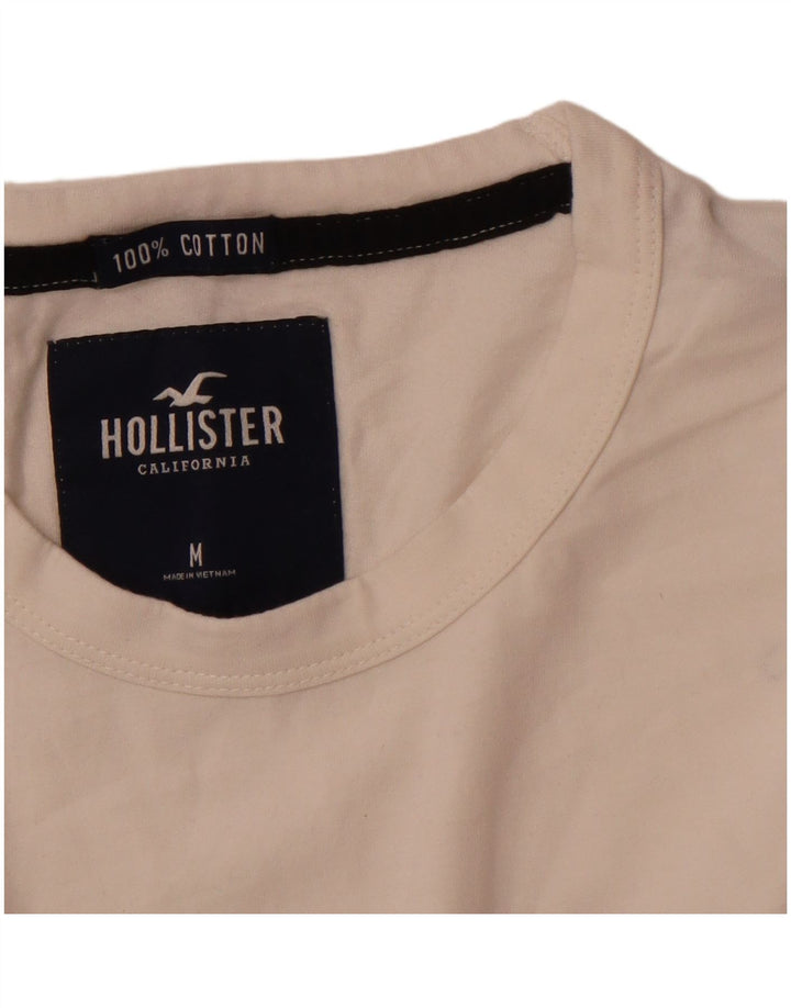Top grafic pentru bărbați HOLLISTER cu mânecă lungă, alb mediu, bumbac color-bloch