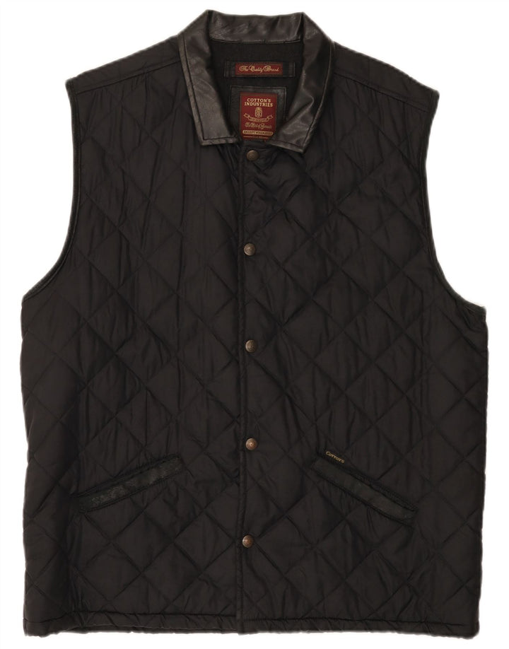 Gilet matlasat pentru bărbați Cotton's Industries UK 38 Medium Black