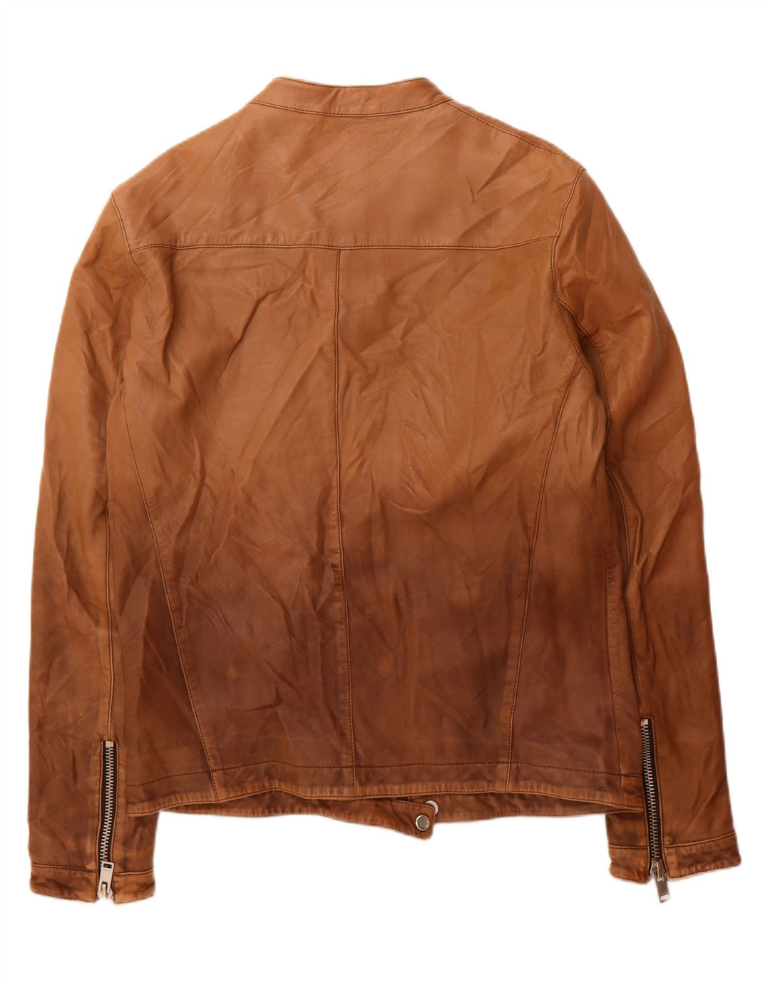 LIU JO Womens Leather Jacket UK 14 Large Brown Leather