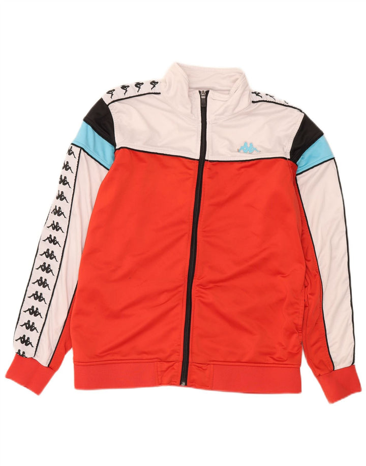 Jachetă de top pentru trening grafic Kappa pentru femei UK 16, mare, roșu, color block
