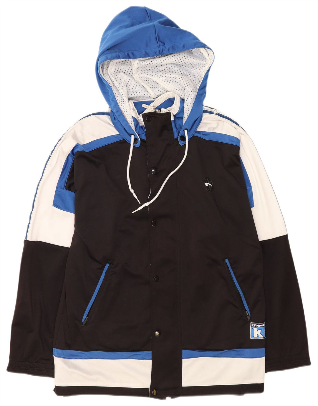 Jachetă de trening Kronos pentru bărbați, cu glugă, poliester negru mediu