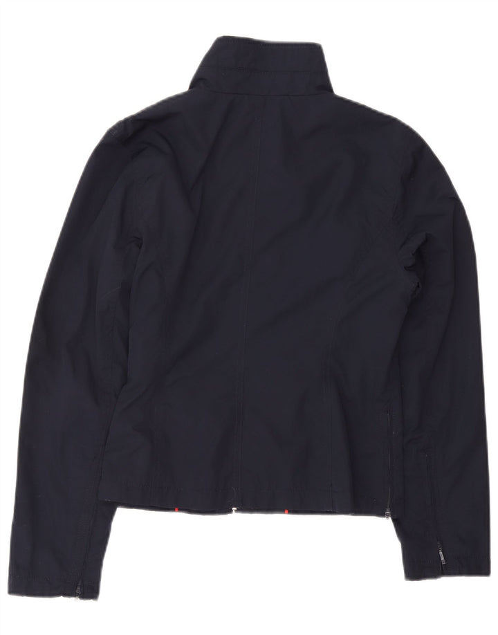 Jachetă bomber crop pentru femei Tommy Hilfiger UK 12 Poliester mediu albastru bleumarin