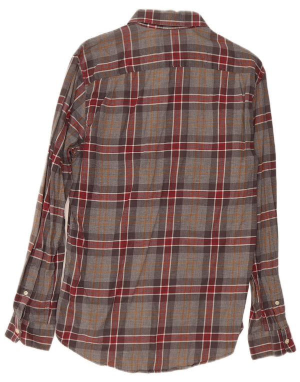 Cămașă de flanel Jack Wills pentru bărbați, bumbac în carouri gri mic
