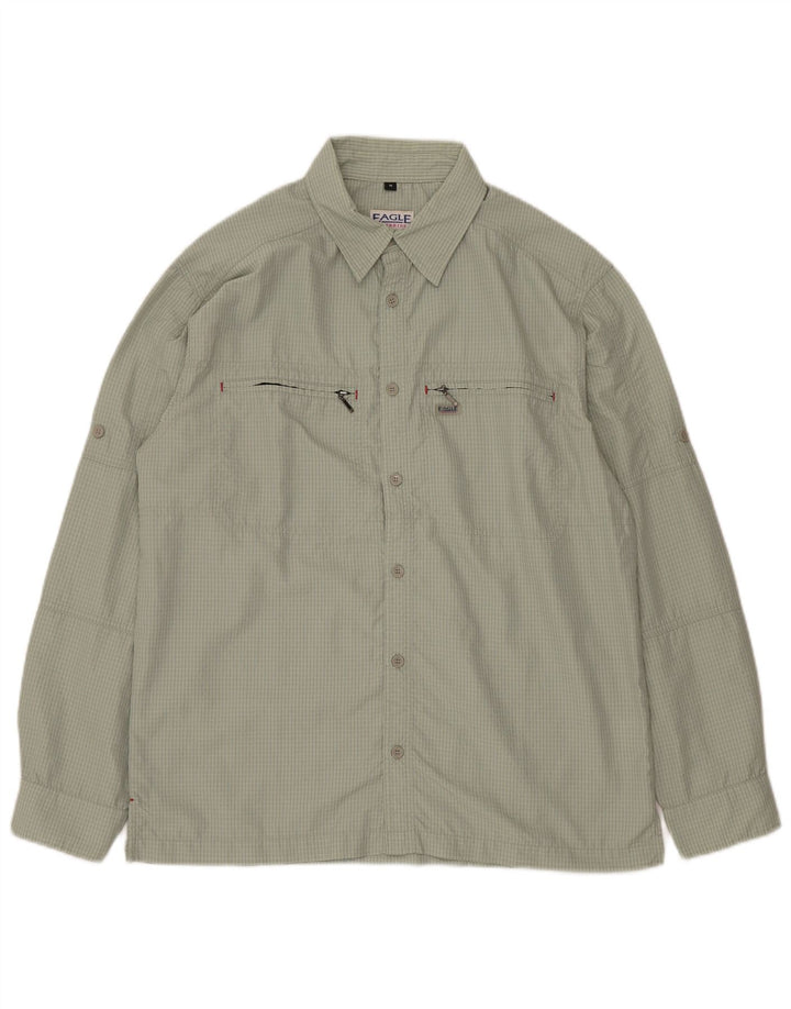 Cămașă pentru bărbați VINTAGE Poliamidă vichy verde mediu