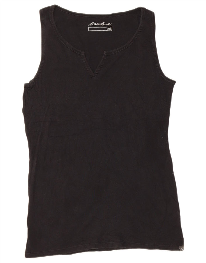 Vest Top pentru femei Eddie Bauer UK 12 Medium Black Bumbac