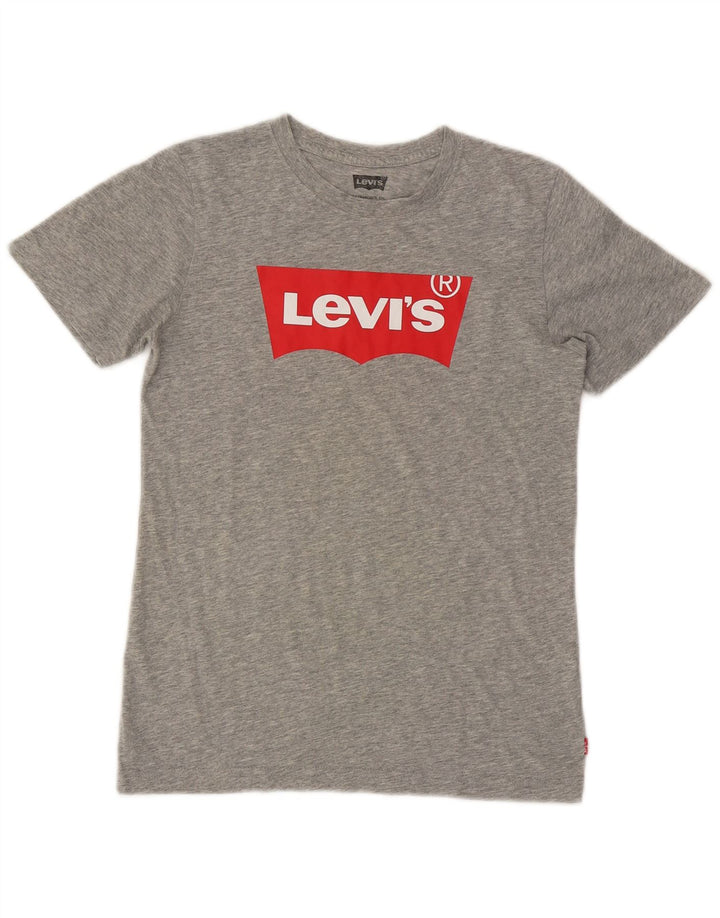Tricou cu grafic Levi's pentru băieți Top 13-14 ani, gri pete
