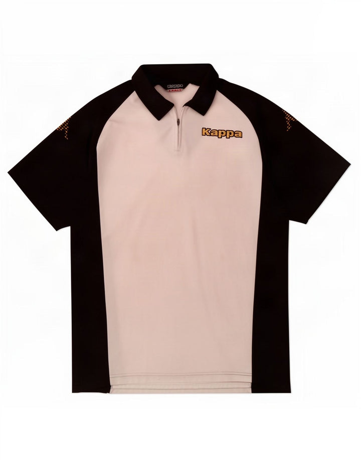 Cămașă polo pentru bărbați Kappa, mare, alb, poliester color bloc