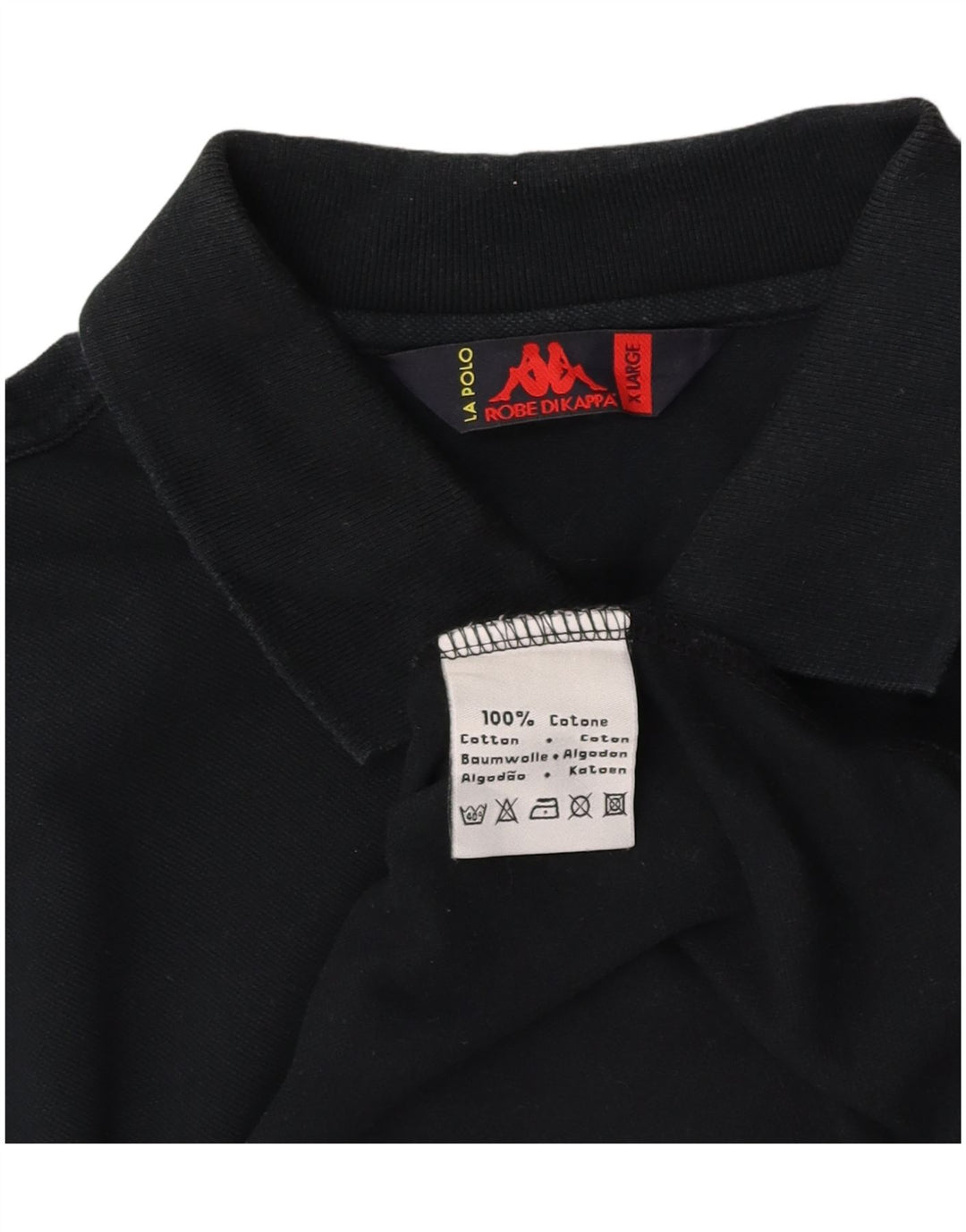 Cămașă polo pentru bărbați KAPPA XL bumbac negru