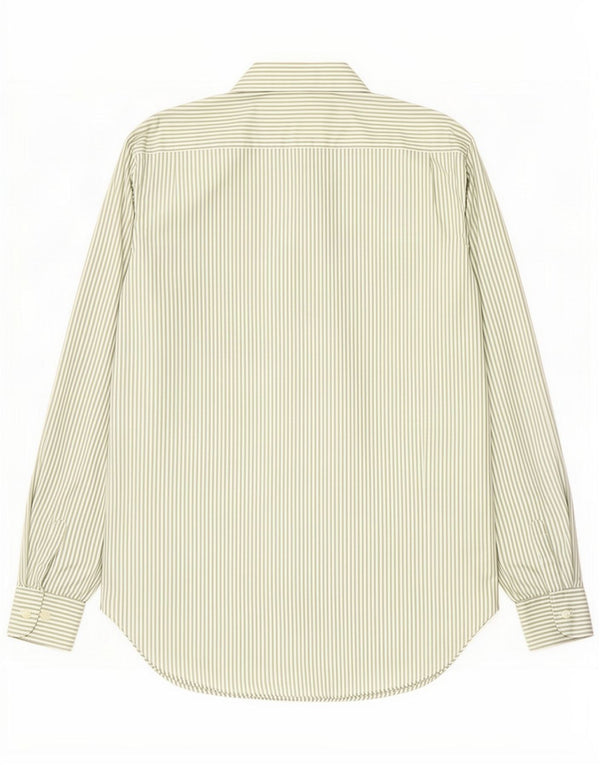 Aquascutum Cămașă pentru bărbați Dimensiune 16 1/2 42 Large Green Striped