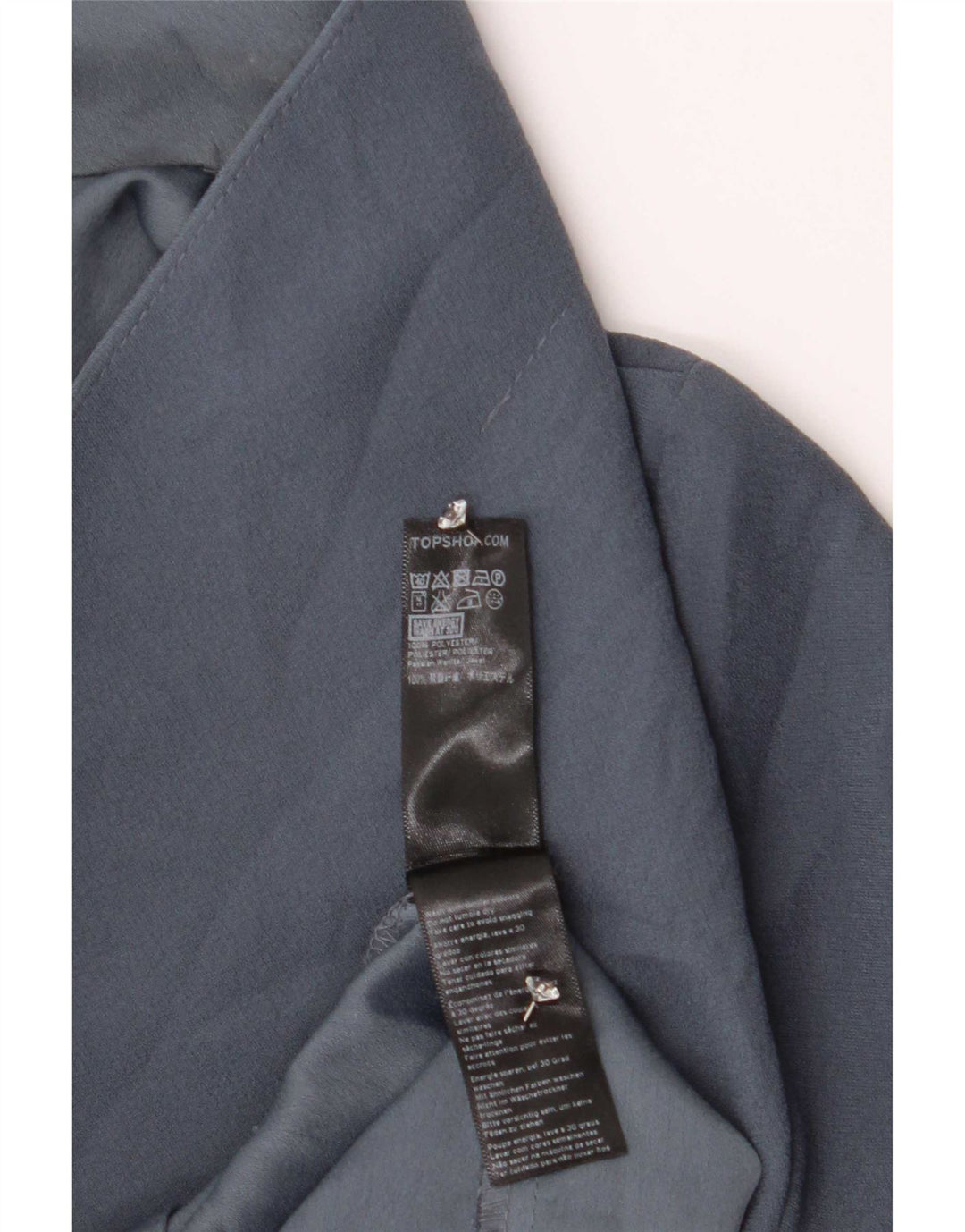 Jachetă pentru femei Topshop Blazer dublu piept UK 10 Poliester albastru mic